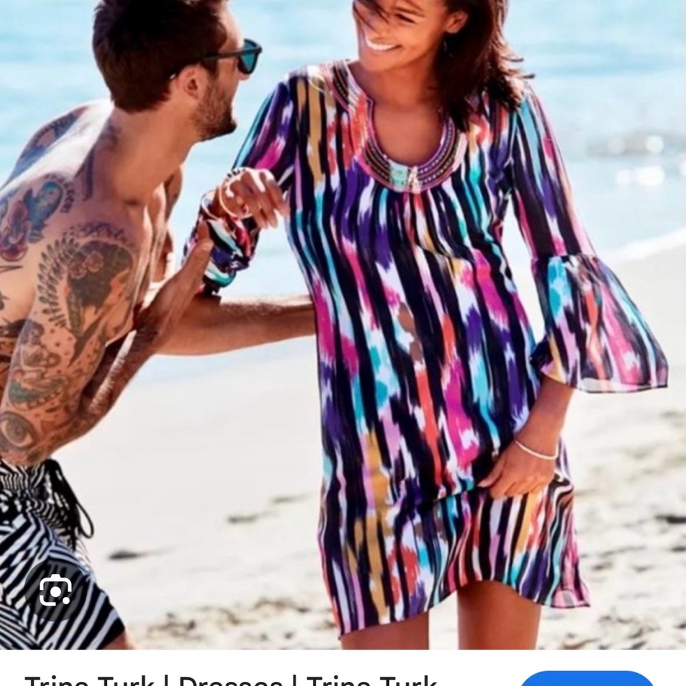 Trina Turk Multicolor Striped Swim Coverup